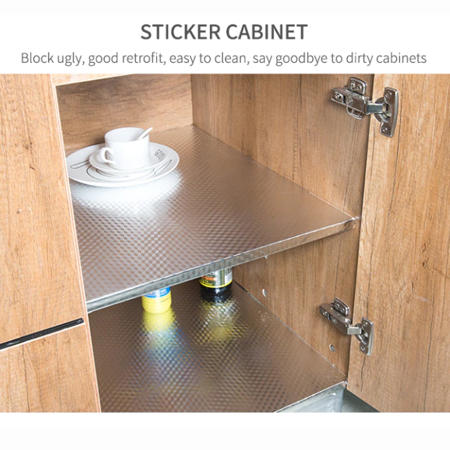 9014 2 Meter Aluminium Foil Sticker used in all kitchen purposes to prevent oily and greasy stains of food while cooking. 9014 2 Meter Aluminium Foil Sticker used in all kitchen purposes to prevent oily and greasy stains of food while cooking.